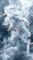 Wall Mural - Ethereal Abstract Smoke Texture with Fluid Swirls and Wisps, Seamless Mystical Atmospheric Background for Graphic Resources and Design Projects