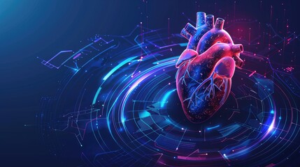 heart cardiology with biometric diagnostics important infographics