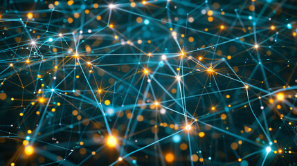 Fototapete - Technology Network Background.