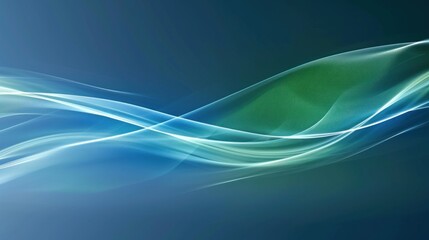 Wall Mural - Abstract Blue and Green Waves