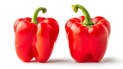 Wall Mural - Two red peppers are shown side by side