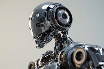 Poster - view of graphic 3d robot, ai generated