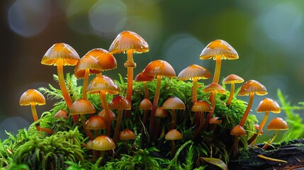 Mushrooms are a type of fungus that often grows in moss. Fungi are important for the health of the ecosystem, as they help to decompose organic matter.