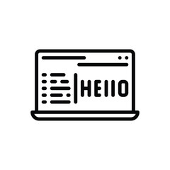 black line icon for programming
