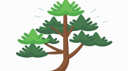 Wall Mural - A simple flat vector style pine tree illustration