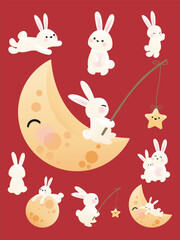 Wall Mural - Mid-Autumn Festival Pattern