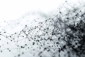 Poster - Network's signal white digital background, AI generated
