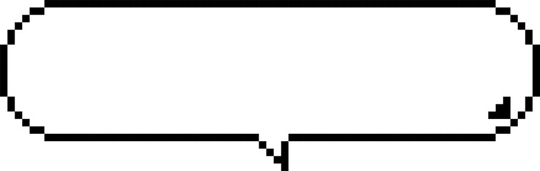 Fototapete - 8bit retro game pixel art speech bubble balloon icon sticker memo keyword planner text box banner, f