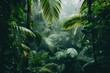 © Web - Dense Jungle Forest: Lush Greenery in Tropical Rainforest Landscape