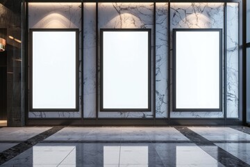 Wall Mall LED Display Mockup with Empty Space for Advertising and Promotion