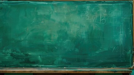 Leinwandbilder - School board in green with space for text as backdrop