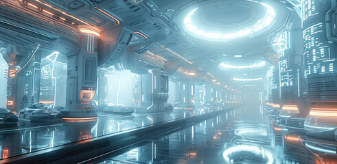 Poster - Global server graphic, futuristic. Generative AI.