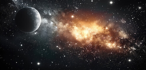 Aufkleber - Space, universe, stars. Generative AI.