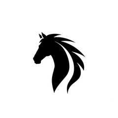 Wall Mural - illustration logo of minimalist outline of a horse