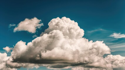 Heavenly White Cumulus in Blue Heaven