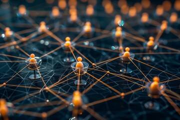 Wall Mural - global structure networking and data exchanges customer