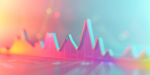 Poster - Minimalist Financial chart with moving up arrow