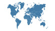 © Pavel - World map. Blue modern vector map. Silhouette map.