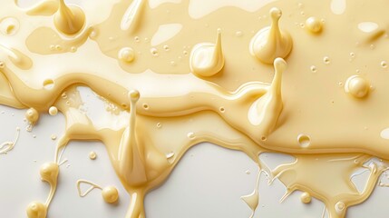 Wall Mural - Stretching melted cheese frame on white background