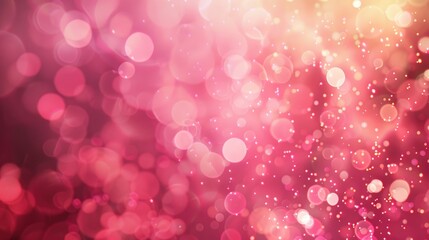 Poster - Valentine s Day themed luxury pink abstract background with blurry bokeh lights