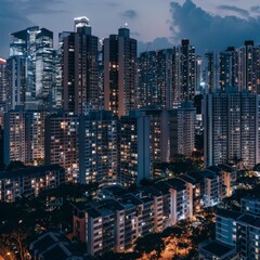  Glowing Cityscape: Real Estate Website Background