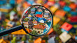 © pattozher - magnifying glass focus on house, real estate concept