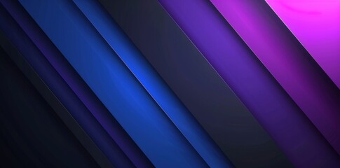 Poster - 3d rendering of a purple and blue abstract geometric background. perfect for advertising, technology