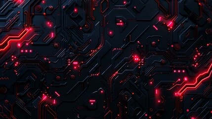 Poster - An image of a circuit board processor as well as a futuristic technology background