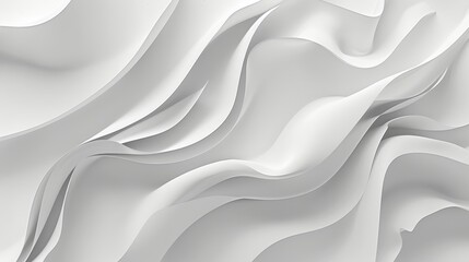 Poster - a white abstract background with waves. a creative architectural concept.