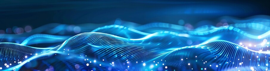 Poster - an abstract background with a dynamic wave. stock. big data technology 3d rendering.