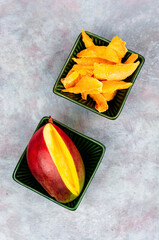 Canvas Print - Dried and fresh mango, candied fruits.