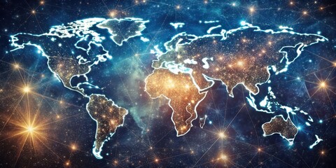 Wall Mural - celestial map made of stardust guiding travelers through the universe, celestial, map, stardust, gui