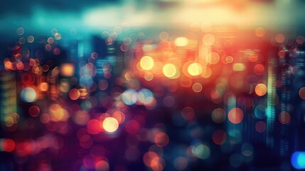 Wall Mural - vibrant blurred lights