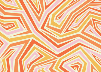 Poster - Retro Abstract geometric lines pattern. Colorful vector pattern background