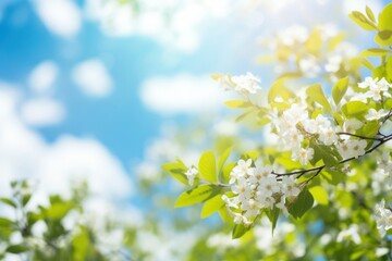 Wall Mural - Spring nature sky backgrounds sunlight.