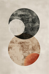 Poster - Minimalist abstract art print. Watercolor wall art. Modern painting. Created with Generative AI technology