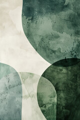 Poster - Minimalist abstract art print. Watercolor wall art. Modern painting. Created with Generative AI technology