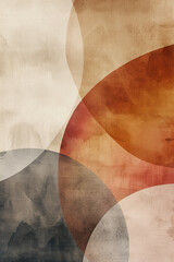 Poster - Minimalist abstract art print. Watercolor wall art. Modern painting. Created with Generative AI technology