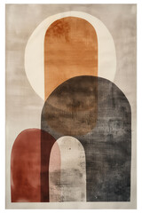 Poster - Minimalist abstract art print. Watercolor wall art. Modern painting. Created with Generative AI technology