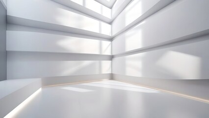 Aufkleber - A light background for presentation with a textured 3D volumetric wall.