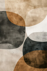 Poster - Minimalist abstract art print. Watercolor wall art. Modern painting. Created with Generative AI technology