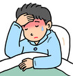 © T-KONI - 病気・疾患のイラスト - 発熱・高熱・体調不良・倦怠感