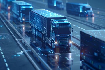 Poster - Smart logistics network for efficient truck cargo distribution with ai in import export industry