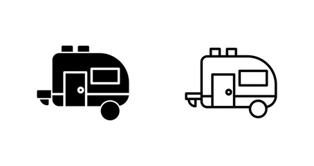 Sticker - Trailer Vector Icon