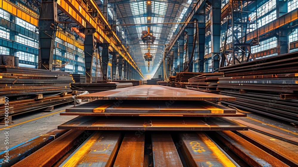 Bulk Rusted Metal Sheets Rusty Metal Sheets in Factory Warehouse. Rusty metal sheets stacked in ...
