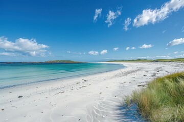 Poster - Tiree in the Inner Hebrides landscape shoreline panoramic.