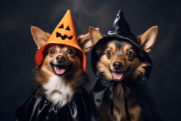 Poster - Dogs cosplay halloween photography portrait mammal.