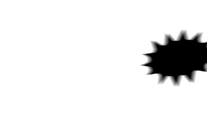 Poster - Animation set, explosion symbol. Animations: transparency, zooms, transition top to down, transition left to right, slide up to down, slide left to right