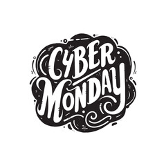 Poster - Cyber Monday is a day for online shopping. It is a day when people can buy things online at a discounted price