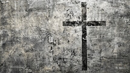 Wall Mural - Texture of gray cardboard with blurred dark spots scratched cross Vertical image with space for text